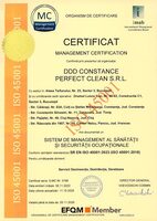 Certificatul ISO 45001 al Compania DDD, sănătatea și securitatea în muncă